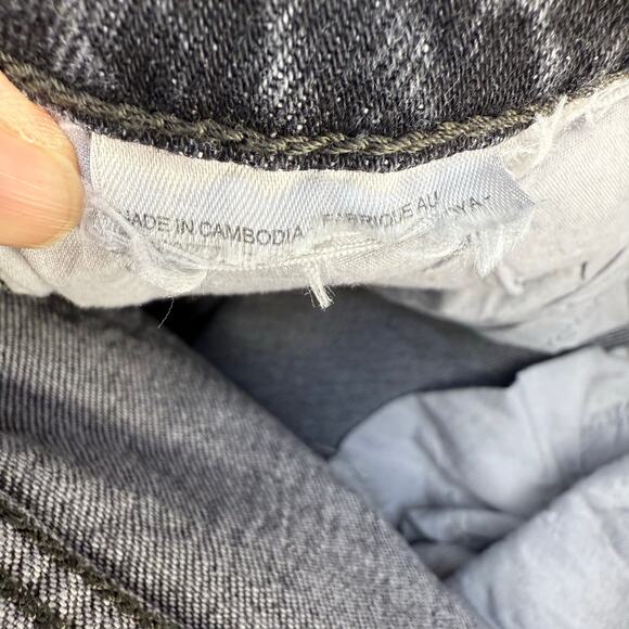 Levi's Jeans Women's 29 (8) Black Ribcage Straight Ankle Button Fly Big E VTG - Picture 5 of 14